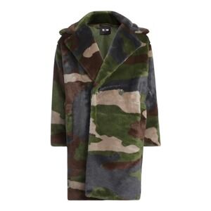 ADIDAS x IVY PARK *RARE* Kids Faux Fur Camo Long Coat Jacket